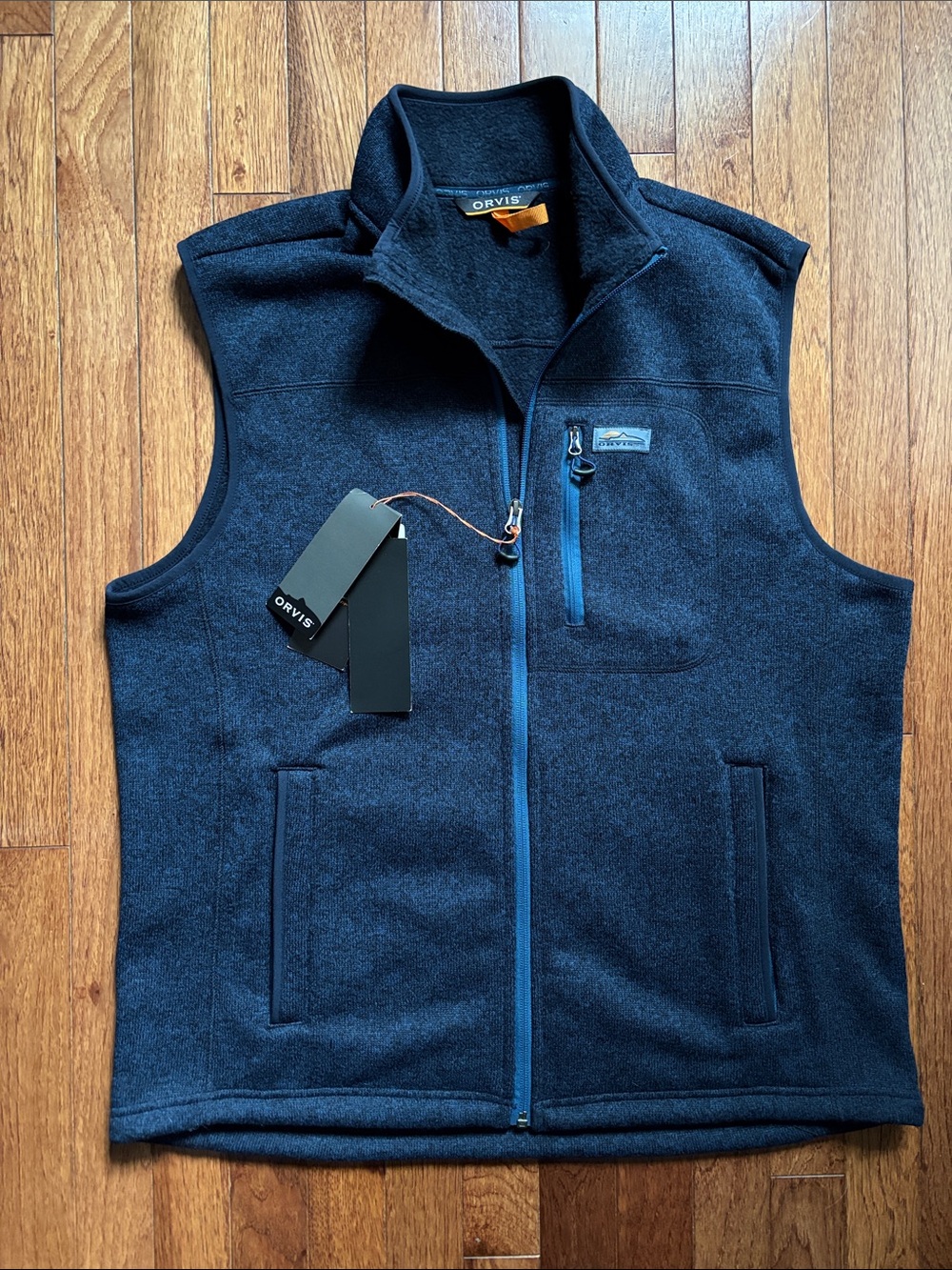 Orvis Men's Dark Navy Full-Zip Fleece Vest